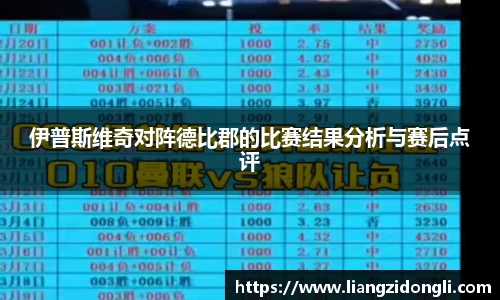 伊普斯维奇对阵德比郡的比赛结果分析与赛后点评
